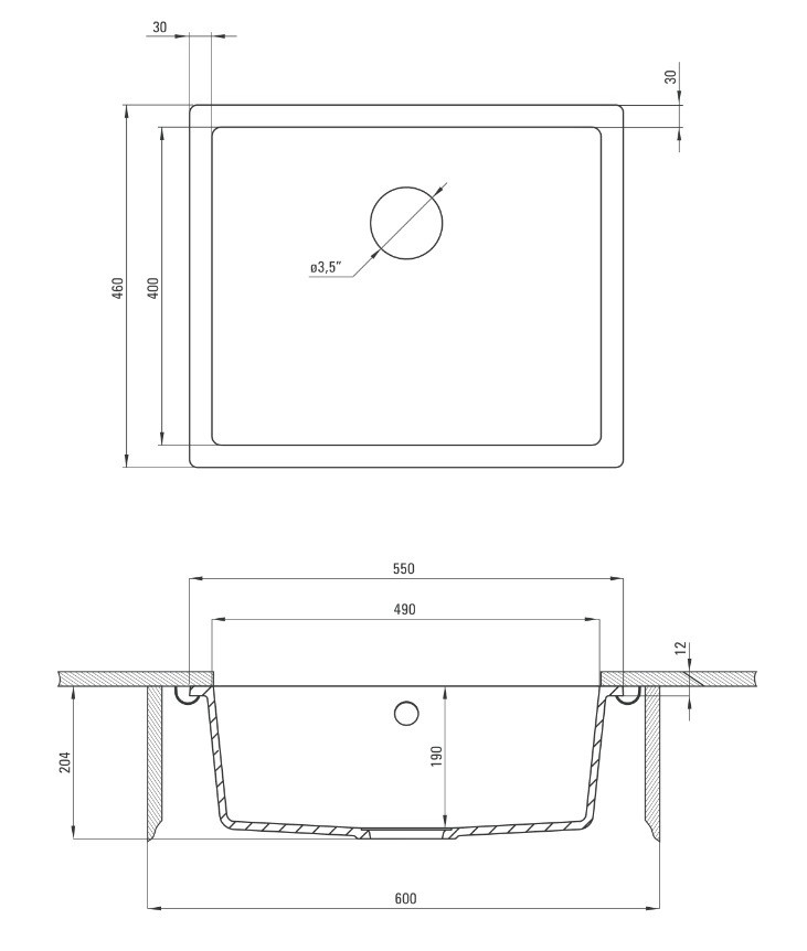 Кухонная мойка Deante Corda ZQA G10C