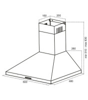Вытяжка Germes Pyramida 60 черный