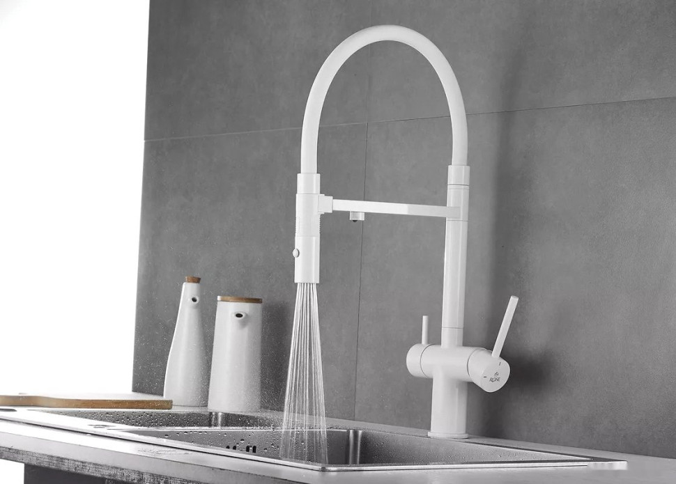 Смеситель Rose R958C (белый)