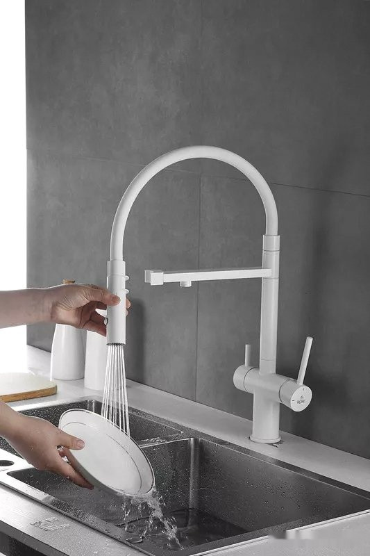 Смеситель Rose R958C (белый)