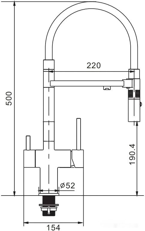 Смеситель Rose R958C (белый)