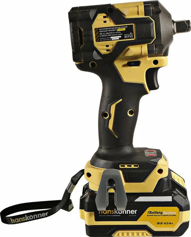 Гайковерт Hanskonner HCD20420BLC (с 1-им АКБ, кейс)