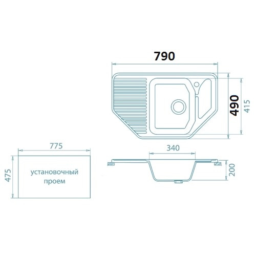 Кухонная мойка Gerhans E08 (белый)