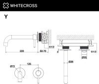 Смеситель Whitecross Y1215CPB (брашированная медь)