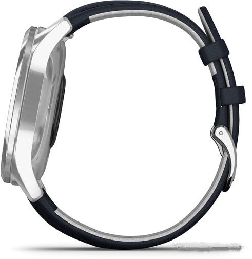 Гибридные умные часы Garmin Vivomove Luxe (серебристый/темно-синий)