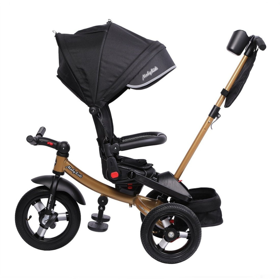 Детский велосипед Moby Kids Leader 360° 12x10 AIR (черный)