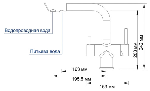 Смеситель Wasserkraft А8017