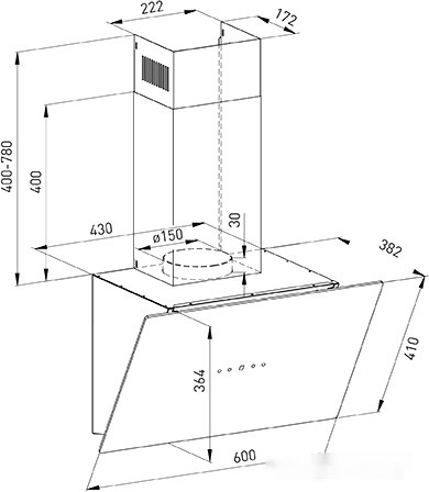 Вытяжка Oasis NB-60W (A)