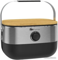Портативный газовый гриль SAHARA Mini BBQ (серебристый)