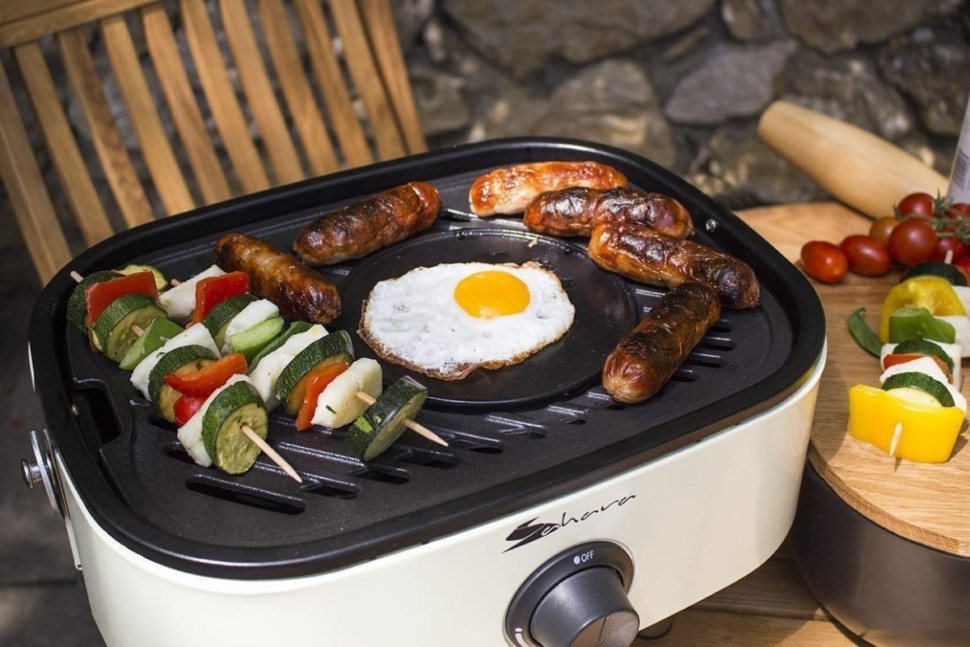 Портативный газовый гриль SAHARA Mini BBQ (серебристый)