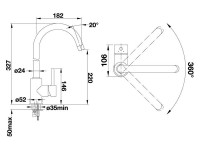 Смеситель Blanco Mida-S (хром)