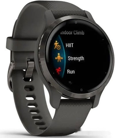 Умные часы Garmin Venu 2S (сланцевая нержавеющая сталь/черный)