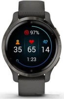 Умные часы Garmin Venu 2S (сланцевая нержавеющая сталь/черный)