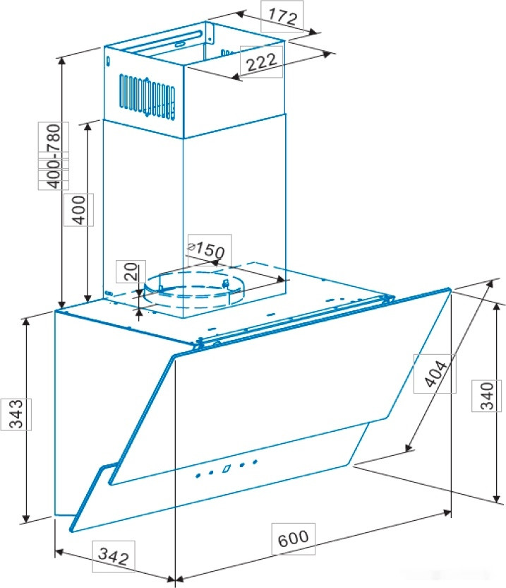 Вытяжка CATA AG4-A600 GBK 02027510
