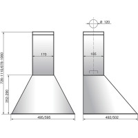 Вытяжка Elikor Эпсилон 50Н-430-П3Л нерж/срб.