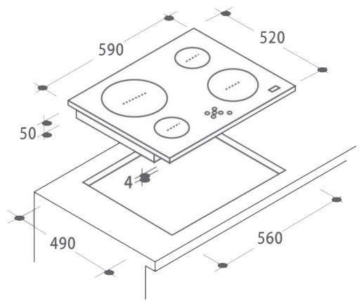 Варочная панель Candy CH 64 FC