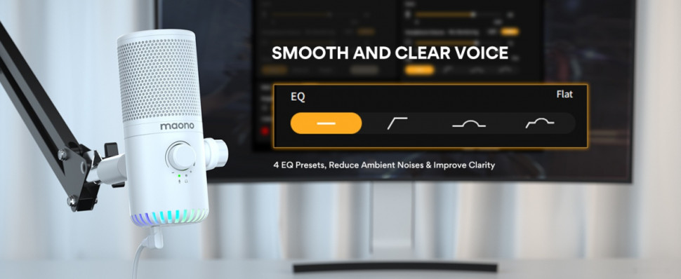 Проводной микрофон Maono DM30 (белый)