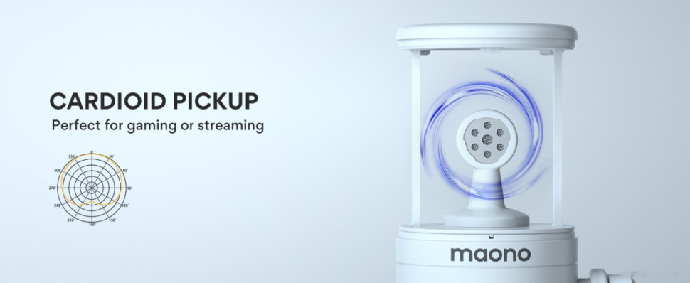 Проводной микрофон Maono DM30 (белый)