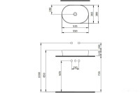 Умывальник Berges Wasserhaus Ego SL 55x38 181012