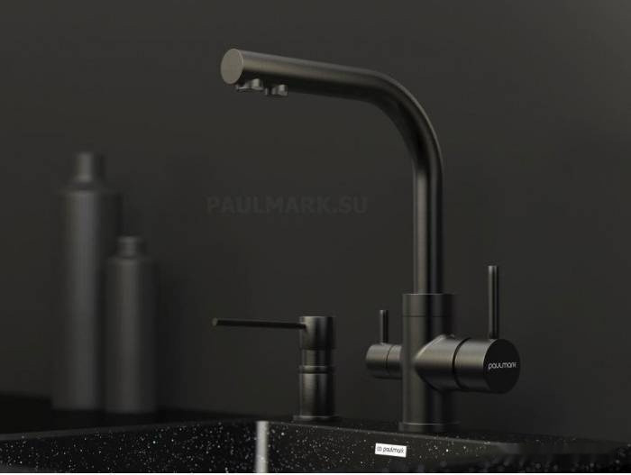 Смеситель Paulmark Essen Es213011-GM (вороненая сталь)