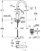Смеситель Grohe Bauedge 23911001