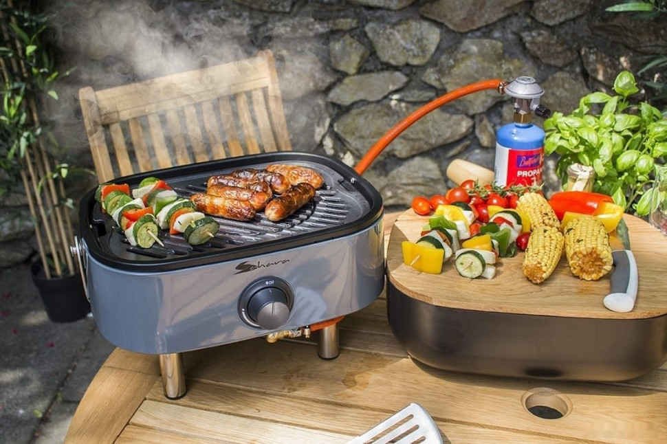 Портативный газовый гриль SAHARA Mini BBQ (черный)