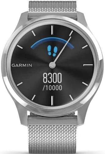 Гибридные умные часы Garmin Vivomove Luxe (серебристый)