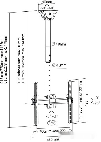 Кронштейн Arm Media LCD-1700
