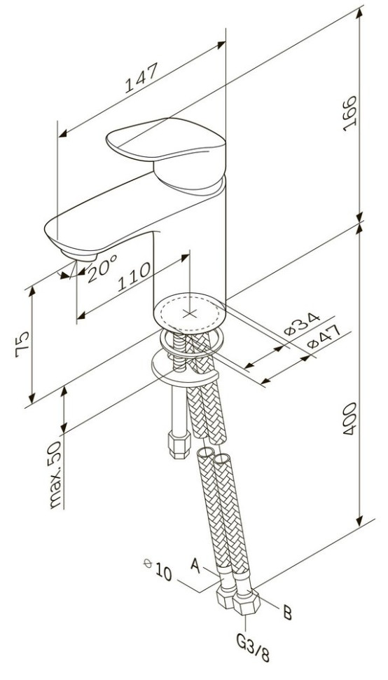 Смеситель Am.Pm Like F8093016 для раковины